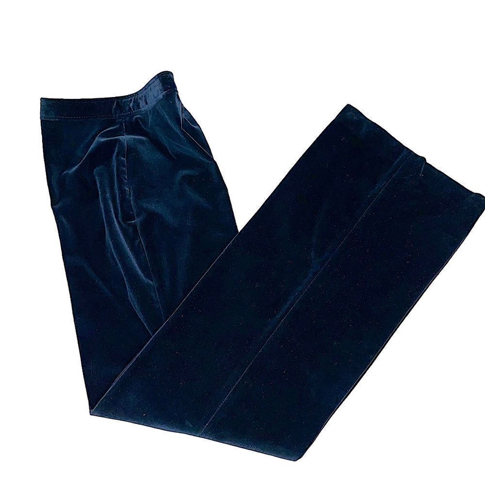 Vintage Ray Marjory Black Velour Wide leg evening trousers